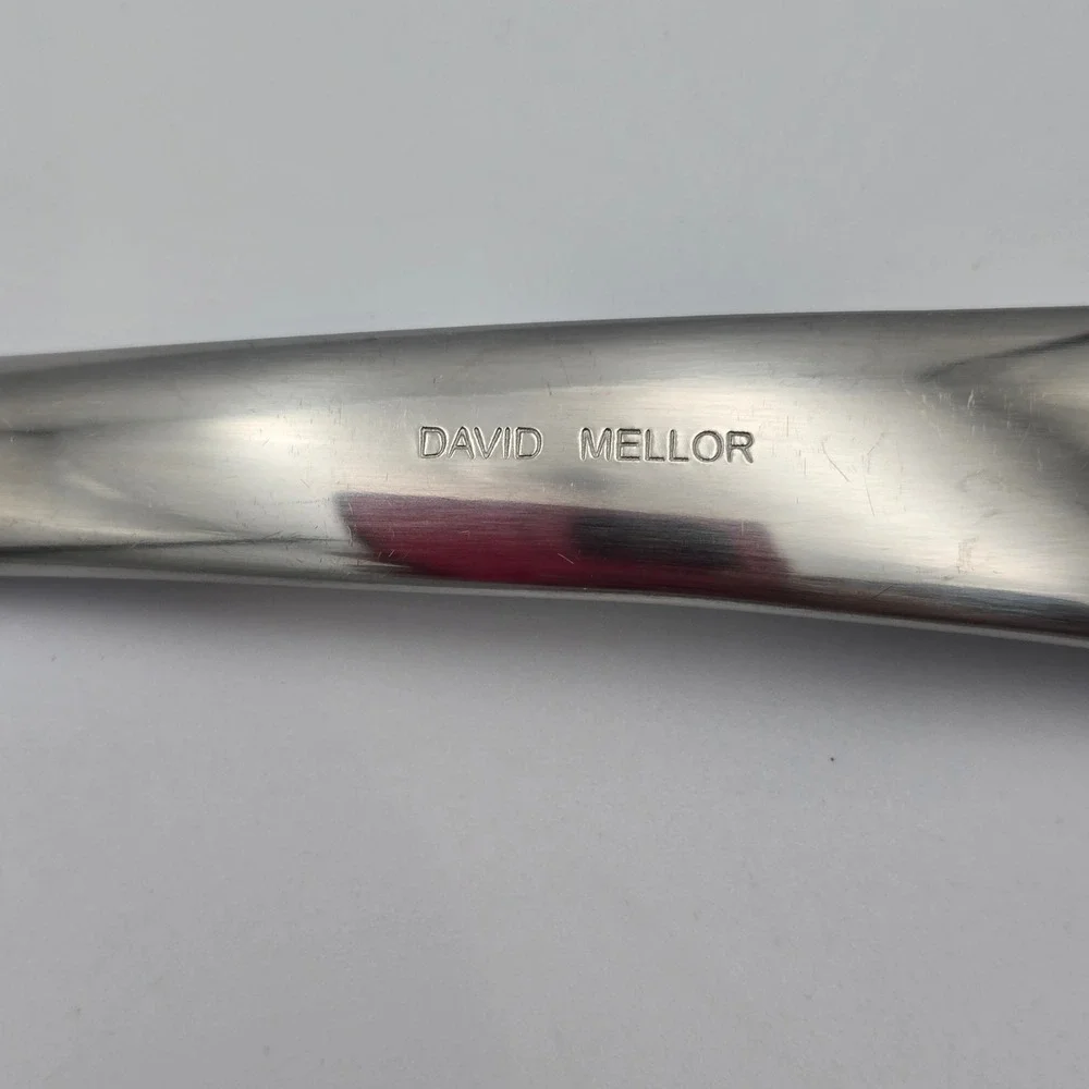 David Mellor Chelsea Salad Server 2 Piece Stainless Utensils Satin Finish Luxury